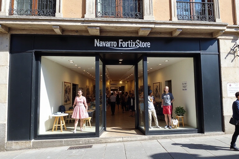 Exterior de la tienda NavarroFortixStore en Pamplona