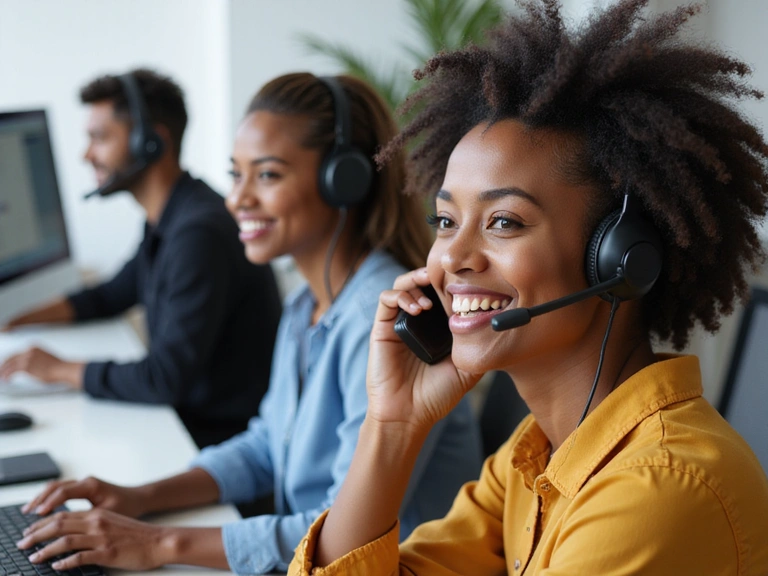 Equipo de soporte al cliente listo para ayudar