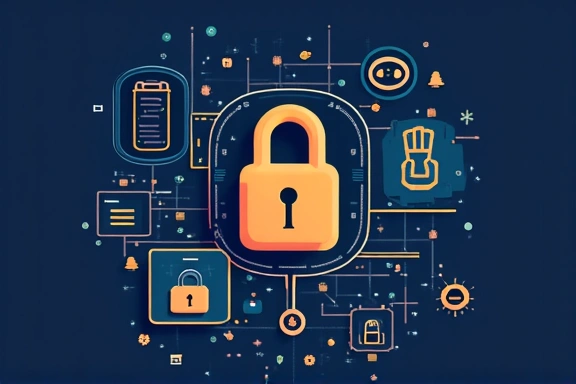 Ilustración de seguridad de datos y privacidad en línea
